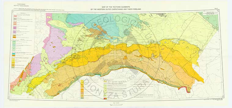 Tectonic map Carpathians